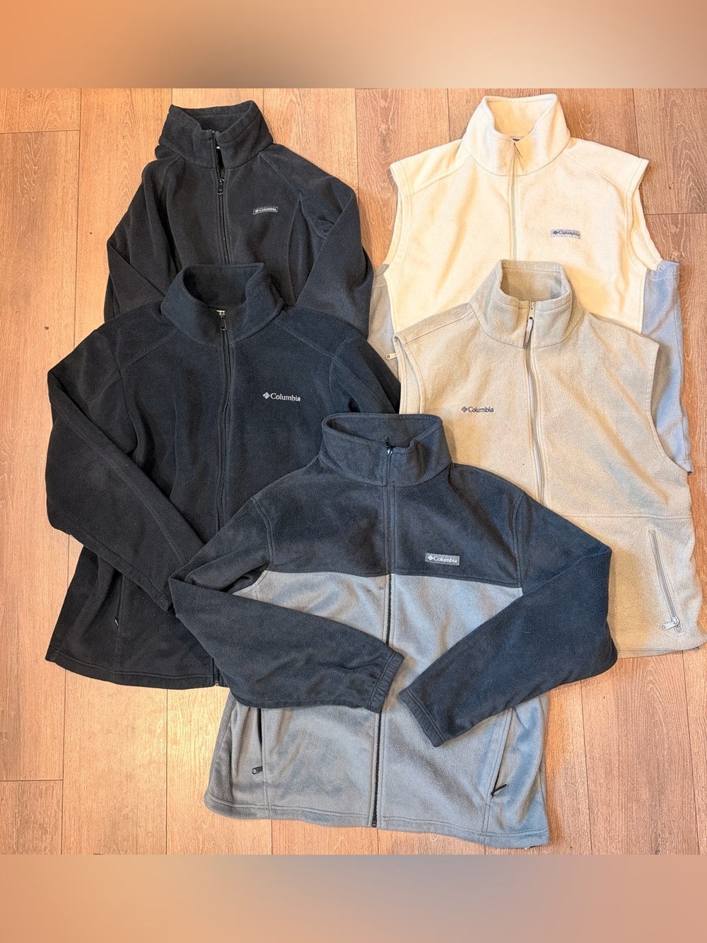 🚨 Reseller Lot Men’s XL Columbia Fleece Jackets Vests 5pc Bundle Outdoor